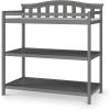 Child Craft Arch Top Infant Changing Table, Water-Resistant Pad and Safety Strap, Anti-Tip Kit Included to Prevent Tipping, Non-Toxic, Baby Safe Finish (Dapper Gray)(Cool Gray)