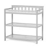 Child Craft Flat Top Infant Changing Table, Water-Resistant Pad and Safety Strap, Anti-Tip Kit Included to Prevent Tipping, Non-Toxic, Baby Safe Finish (Dapper Gray)(Cool Gray)