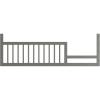 Child Craft Toddler Bed Guard Rail Converts Surrey Hill and Cranbrook 4-in-1 Convertible Cribs into Toddler Bed, Made of Pinewood, Non-Toxic Finish (Lunar Gray)(Lunar Gray)