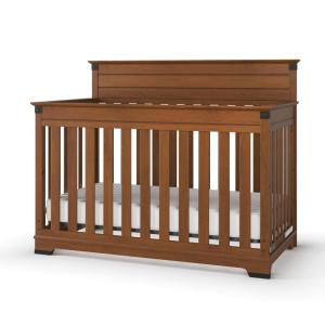 Child Craft Redmond 4-in-1 Convertible Crib, Baby Crib Converts to Day Bed, Toddler Bed and Full Size Bed, 3 Adjustable Mattress Positions, Non-Toxic, Baby Safe Finish (Coach Cherry)(Coach Cherry)