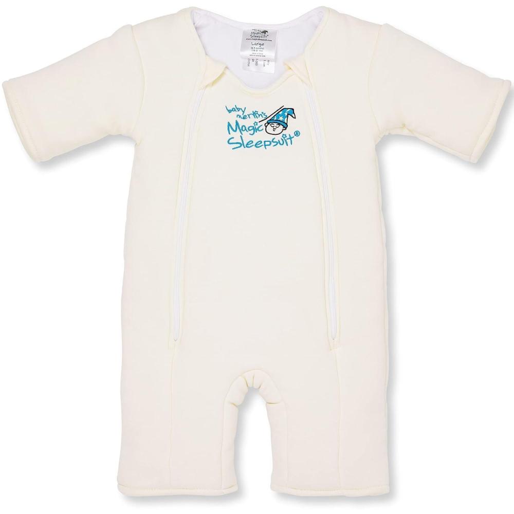 imageMagic Sleepsuit Baby Merlins Cotton Baby Swaddle Transition Product  Soft and Cozy Design Double Zipper for Easy Diaper Changes Promotes Safe Sleep 36 Months  Lavender  Large 1821lbsCream