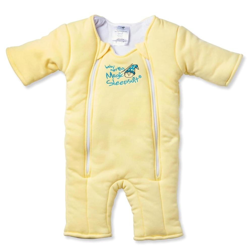 imageMagic Sleepsuit Baby Merlins Cotton Baby Swaddle Transition Product Soft and Cozy Design Double Zipper for Easy Diaper Changes Promotes Safe Sleep 36 Months Lavender Large 1821lbsYellow