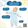 Magic Sleepsuit Baby Merlin’s Microfleece Baby Swaddle Transition Product(Blue)