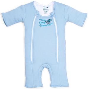 Magic Sleepsuit Baby Merlin’s Cotton Baby Swaddle Transition Product – Soft and Cozy Design, Double Zipper for Easy Diaper Changes, Promotes Safe Sleep, 3-6 Months – Lavender – Large 18-21lbs(Blue)