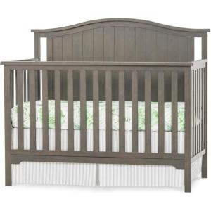 Child Craft Hampton Arch 4-in-1 Convertible Crib, Baby Crib Converts to Day Bed, Toddler Bed and Full Size Bed, 3 Adjustable Mattress Positions, Non-Toxic, Baby Safe Finish (Dapper Gray)