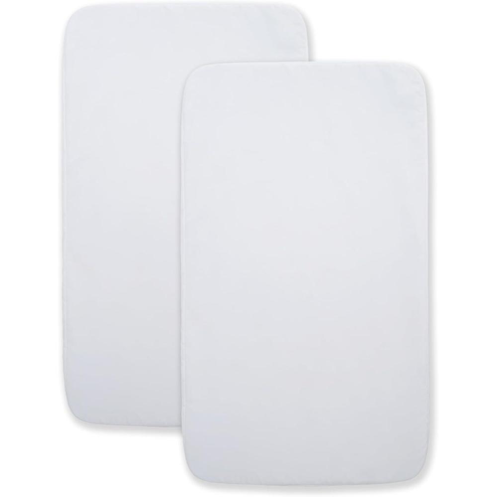 imageHALO BassiNest Beside Sleeper Fitted Sheets 100 Organic Cotton 2 Pack