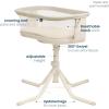 HALO® BassiNest® Swivel Sleeper 4.0 Signature, Over-Bed Baby Bassinet with 360 Rotation, Breathable Mesh, Lowering Wall for Easy Access, Oat(BassiNest Swivel Sleeper – 4.0 Signature)
