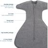 HALO Swaddle Stretch, Lavender, Newborn(Grey)