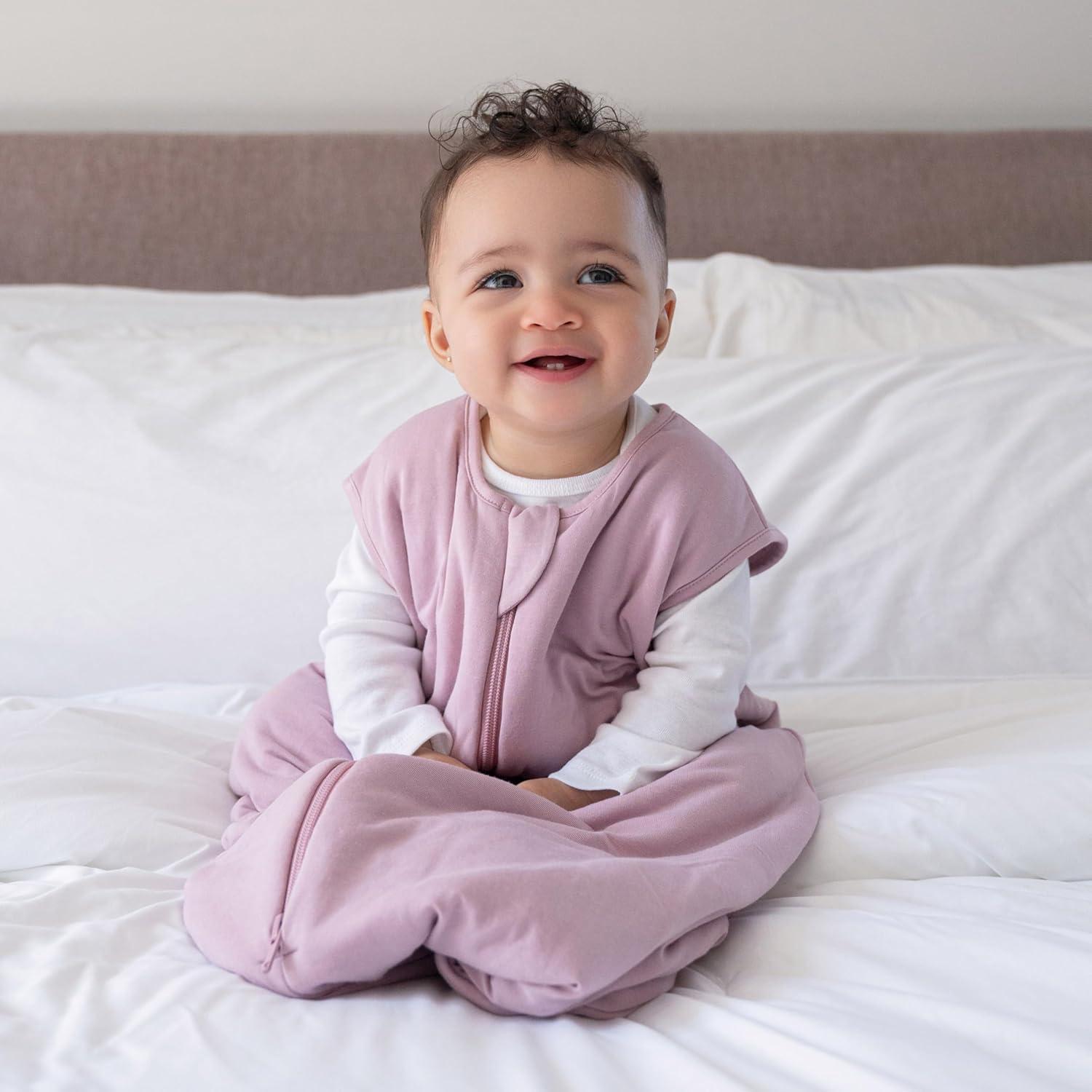 imageHALO SuperSoft Bamboo Wearable Blanket 15 TOG Buttery Soft Plush Baby Sleep Sack for Newborns Infants amp Toddlers HipHealthy Design Machine Washable 06 Months Small MauveMauve