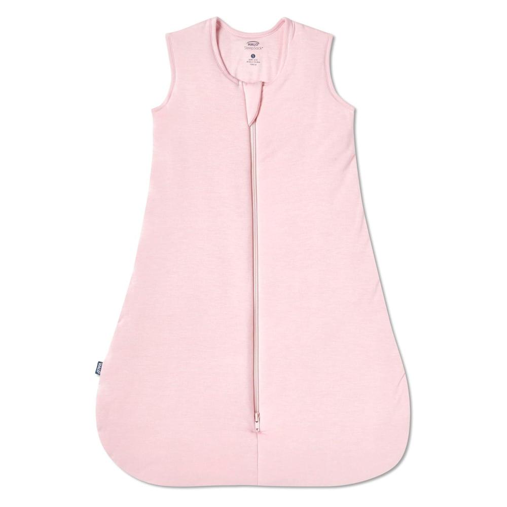 imageHALO SuperSoft Bamboo Wearable Blanket 15 TOG Buttery Soft Plush Baby Sleep Sack for Newborns Infants amp Toddlers HipHealthy Design Machine Washable 06 Months Small MauveDusty Pink