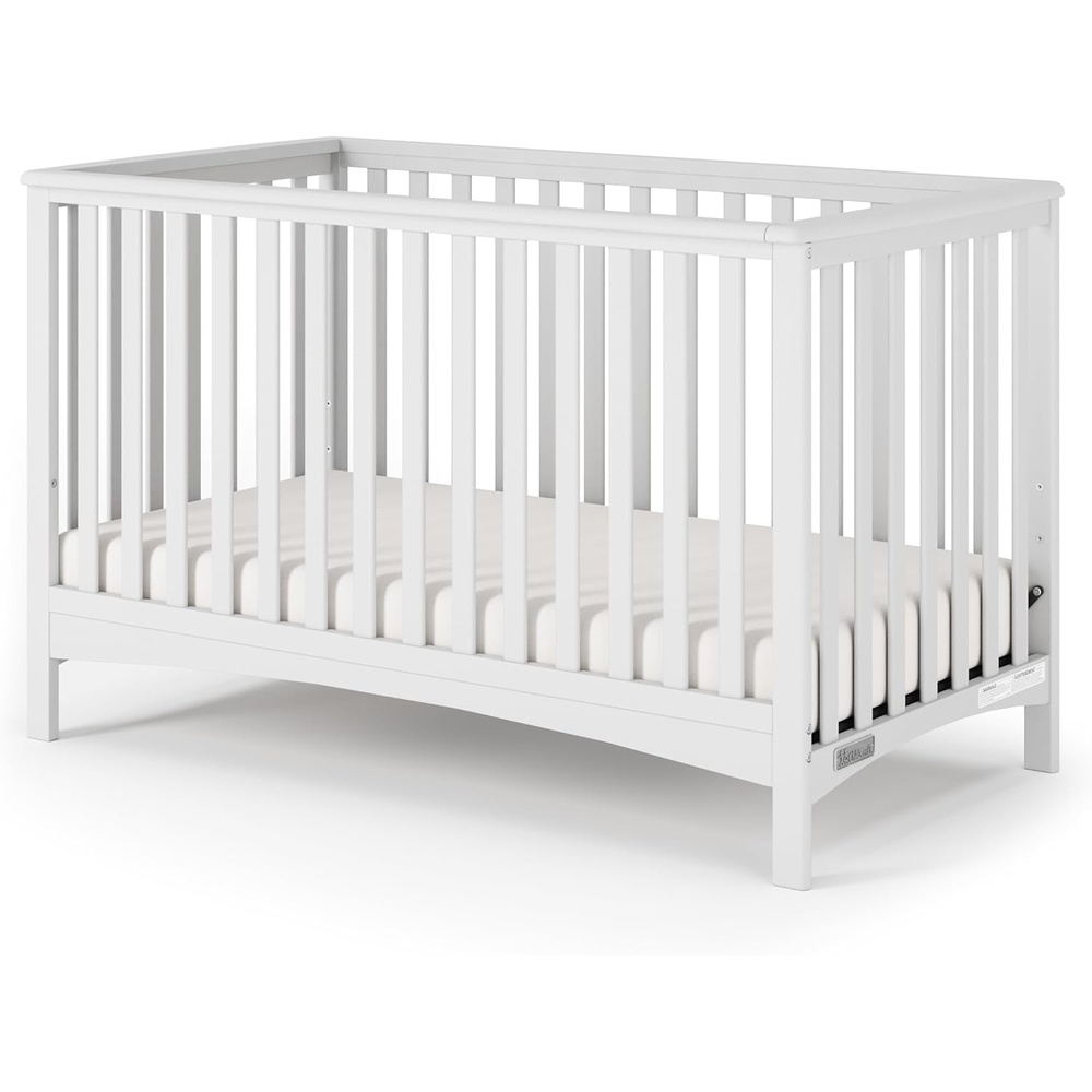 image:imageChild Craft London 4in1 Convertible Crib Baby Crib Converts to Day Bed Toddler Bed and Full Size Bed 3 Adjustable Mattress Positions NonToxic Baby Safe Finish Matte White
