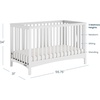Child Craft London 4-in-1 Convertible Crib, Baby Crib Converts to Day Bed, Toddler Bed and Full Size Bed, 3 Adjustable Mattress Positions, Non-Toxic, Baby Safe Finish (Matte White)