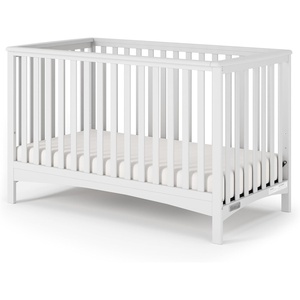 Child Craft London 4-in-1 Convertible Crib, Baby Crib Converts to Day Bed, Toddler Bed and Full Size Bed, 3 Adjustable Mattress Positions, Non-Toxic, Baby Safe Finish (Matte White)