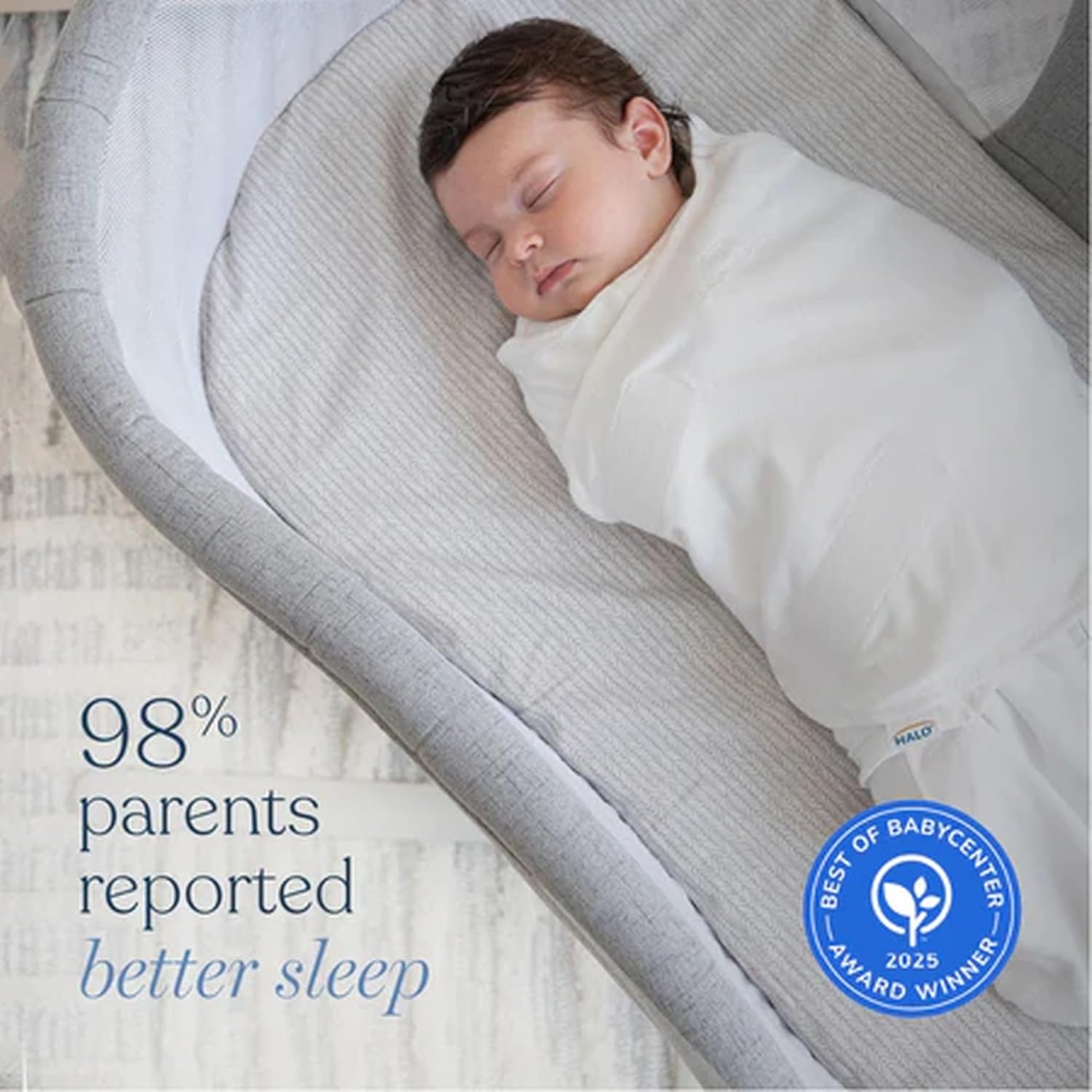 image:imageHALO 100 Cotton Sleepsack Swaddle 3Way Adjustable Wearable Blanket TOG 15Hungry Caterpillar Feast