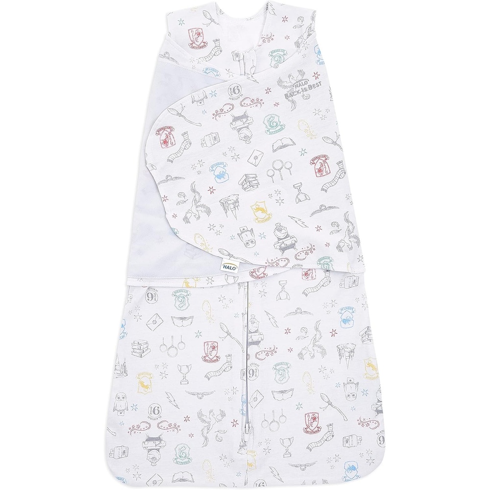 image:imageHALO 100 Cotton Sleepsack Swaddle 3Way Adjustable Wearable Blanket TOG 15Harry Potter Enchanted