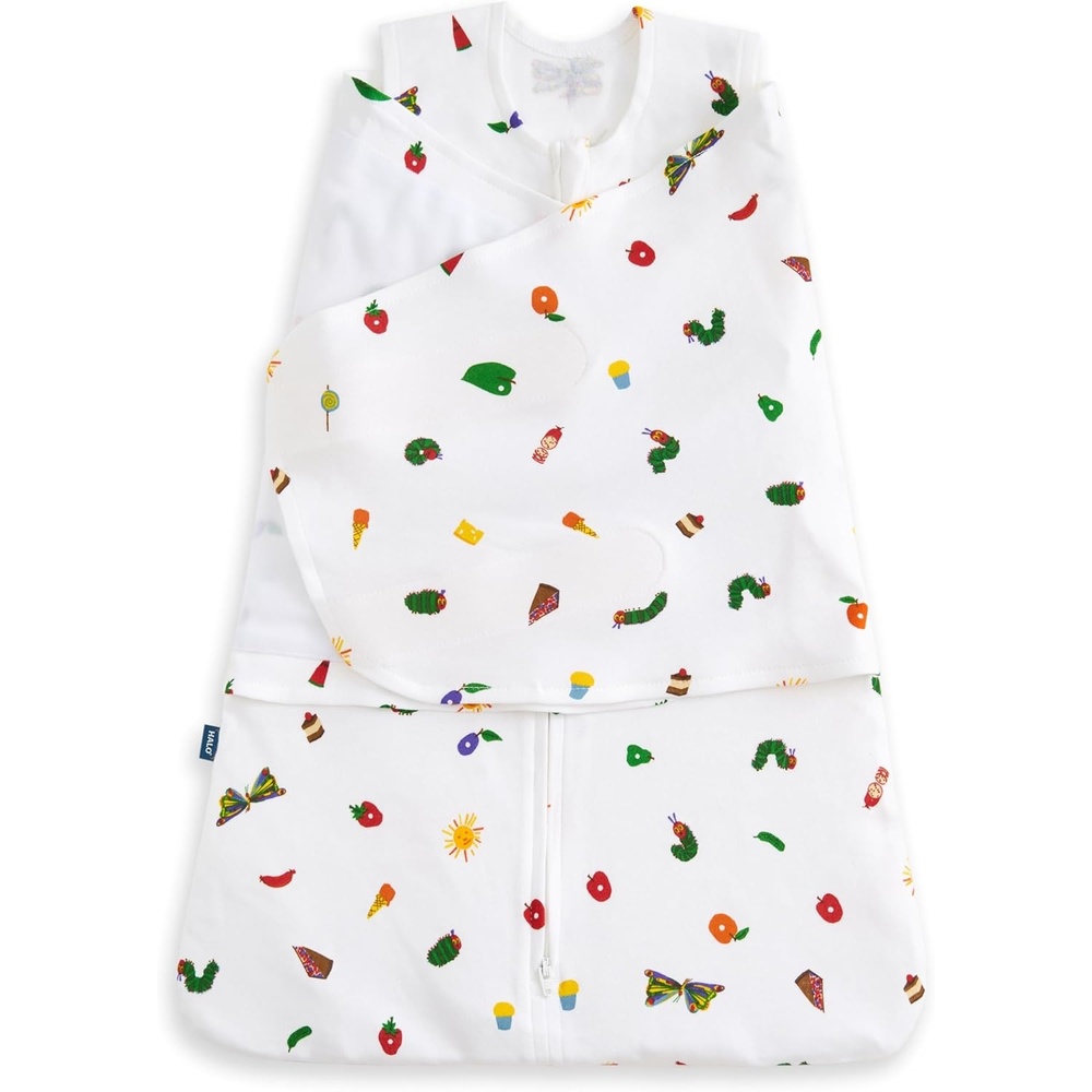 image:imageHALO 100 Cotton Sleepsack Swaddle 3Way Adjustable Wearable Blanket TOG 15Hungry Caterpillar Feast