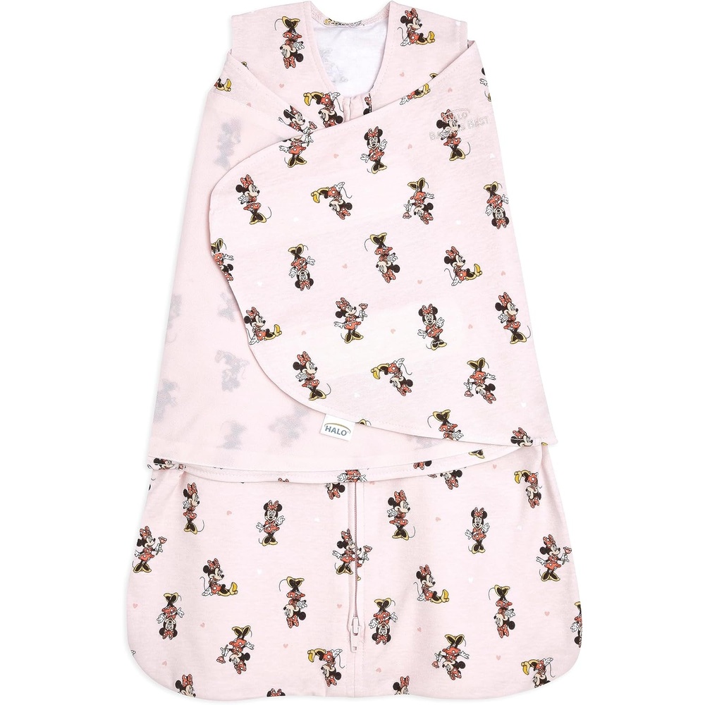 image:imageHALO 100 Cotton Sleepsack Swaddle 3Way Adjustable Wearable Blanket TOG 15Minnie Fun