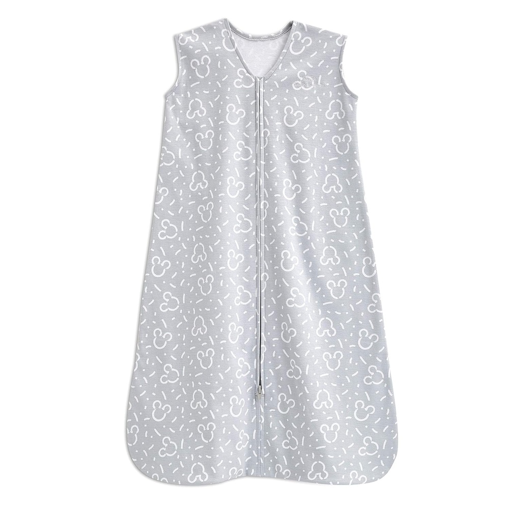 image:imageHALO SleepSack 100 Cotton Wearable Blanket Swaddle Transition Sleeping Bag TOG 05 Confetti Mickey Grey Medium 612 Months