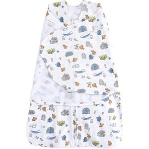 HALO 100% Cotton Sleepsack Swaddle, 3-Way Adjustable Wearable Blanket, TOG 1.5(Nemo Great Barrier Reef)