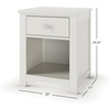 Child Craft Harmony Nightstand, 20″ W Nursery and Kids Nightstand with Drawer and Open Shelf, Child-Safe Finish, Brushed Cotton(Brushed Cotton)