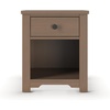 Child Craft Harmony Nightstand, 20″ W Nursery and Kids Nightstand with Drawer and Open Shelf, Child-Safe Finish, Brushed Cotton(Dusty Heather)