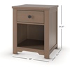 Child Craft Harmony Nightstand, 20″ W Nursery and Kids Nightstand with Drawer and Open Shelf, Child-Safe Finish, Brushed Cotton(Dusty Heather)