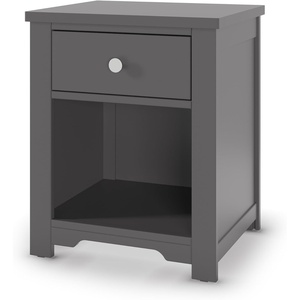 Child Craft Harmony Nightstand, 20″ W Nursery and Kids Nightstand with Drawer and Open Shelf, Child-Safe Finish, Brushed Cotton(Cool Gray)