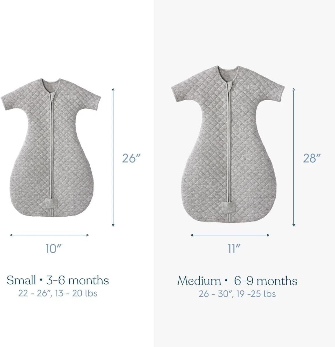 image:imageHALO Sleepsack Easy Transition Swaddle 15 TOG Oat SmallHeather Denim